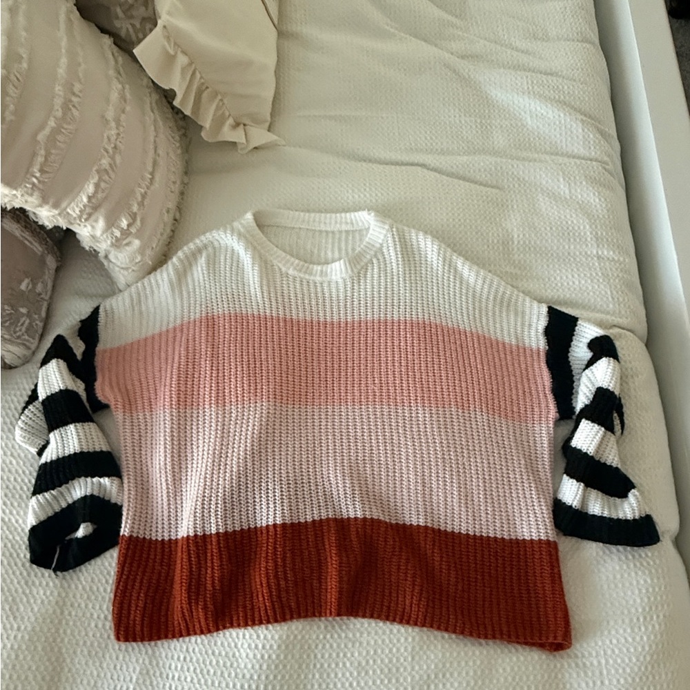 Oversize knit bell sleeve sweater